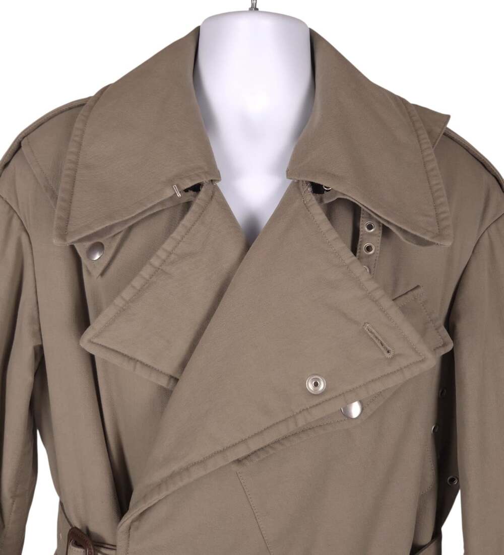 Maison Margiela Reversible Trench Coat US 2 IT 38 Womens Beige Plaid $6929 - Picture 4 of 16